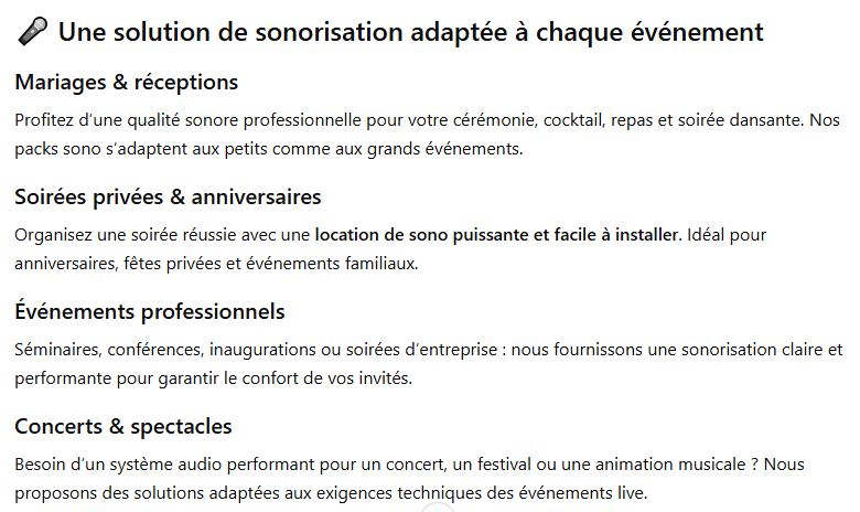 page sonorisation sonorisation Nantes